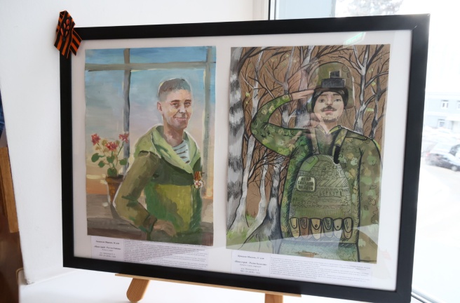В Законодательном Собрании открылась выставка детских рисунков «Лица героев»
